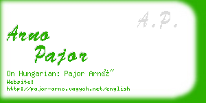 arno pajor business card